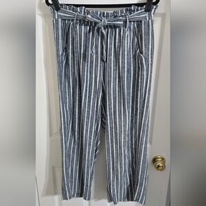 Knox Rose Navy and White Striped Joggers